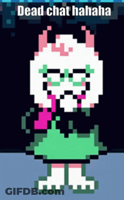 Ralsei Deltarune Pixel Laugh Dead Chat Hahaha GIF