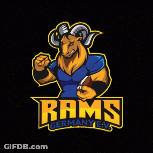 Ram Mascot Holding Football Zmaa GIF