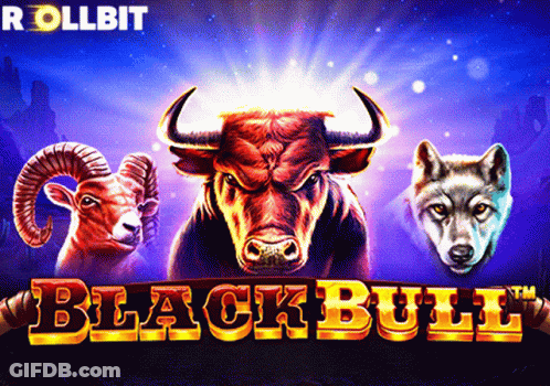 Ram Wolf Bull On Blue Saying Black Bull GIF