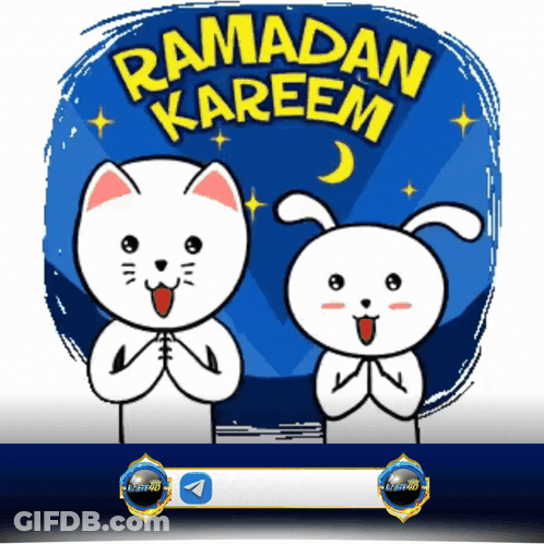 Ramadan Kareem Cat And Rabbit GIF