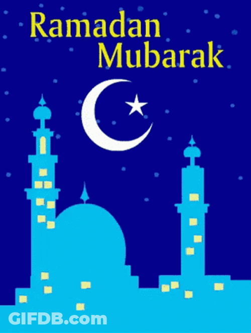 Ramadan Mubarak Sparkling Sky Animation GIF