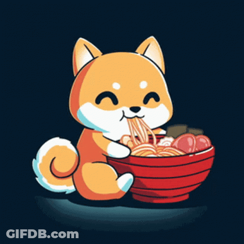 Ramen Cute Shiba GIF
