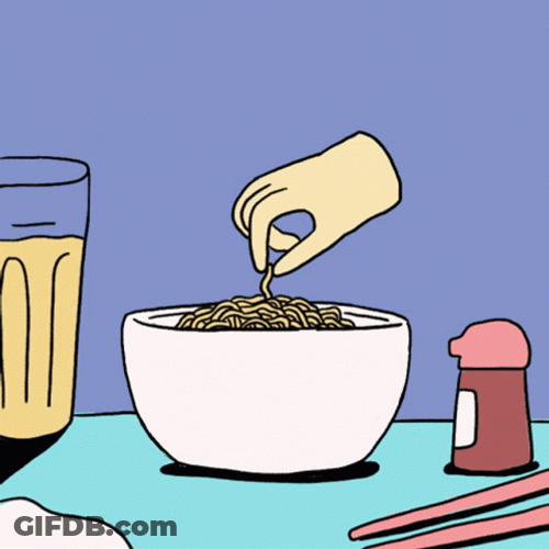 Ramen Hair Noodles GIF