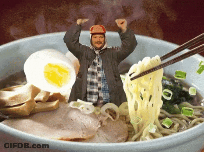 Ramen Happy Yeah GIF