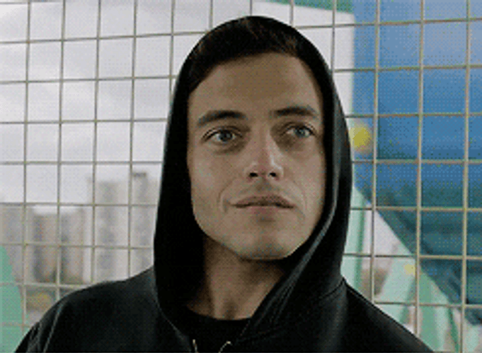 Rami Malek Smirk GIF