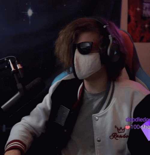 Ranboo Heart Finger GIF