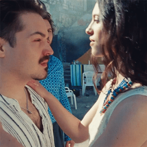 Random Girl And Clemens Rehbein Forehead Kiss GIF