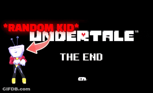 Random Kid Undertale Ending GIF
