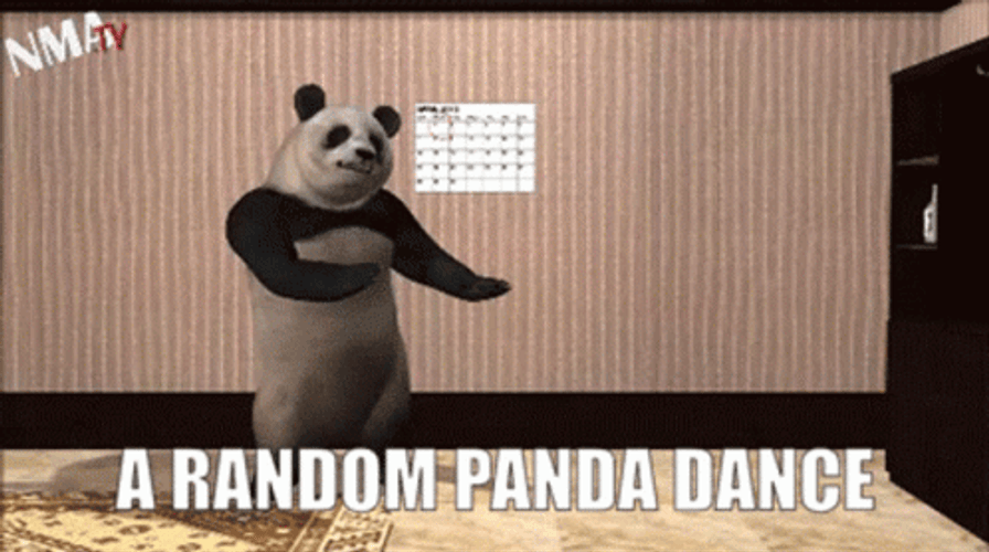 Random Panda Dance Meme GIF