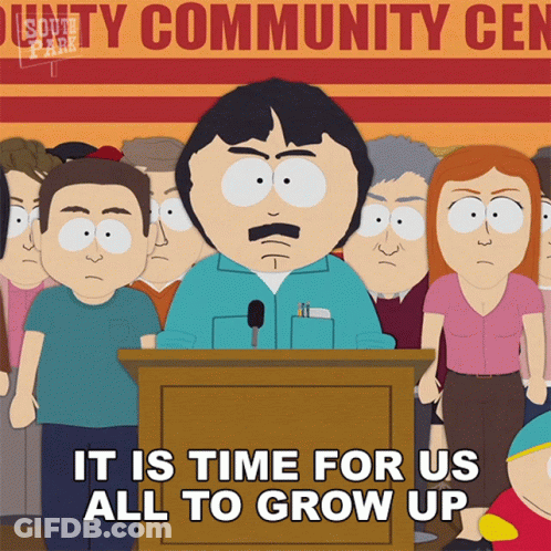 Randy From South Park At Podium Giving Speech GIF