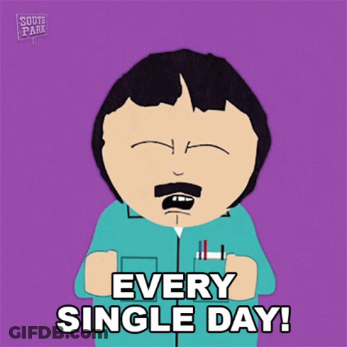 Randy From South Park Says Every Single Day GIF