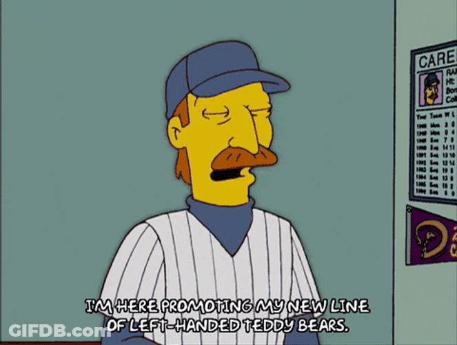 Randy Johnson Left Handed Teddy Bears GIF