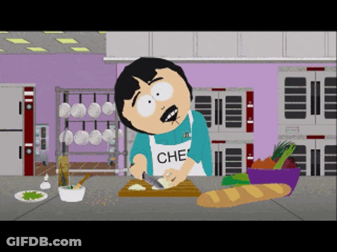 Randy Marsh Cutting Food GIF