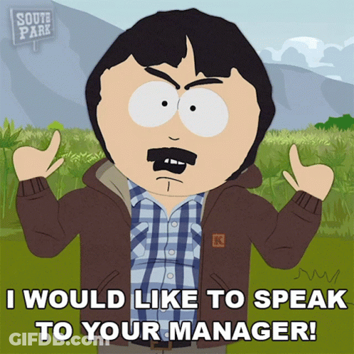 Randy Marsh From South Park Says He Would Like To Speak To Your Manager GIF