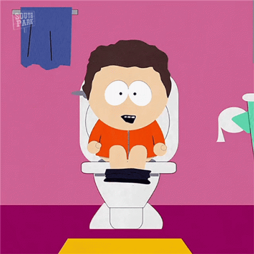 Randy Marsh Poop Toilet Time GIF