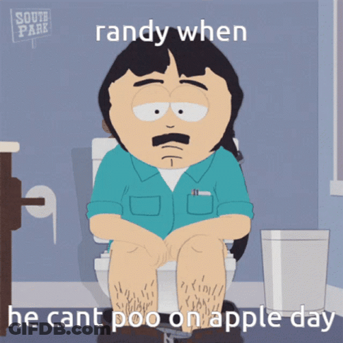 Randy Marsh Sitting On Toilet Seat GIF