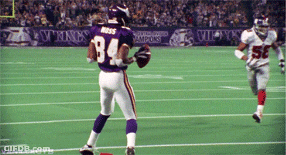 Randy Moss Running Away Backwards GIF
