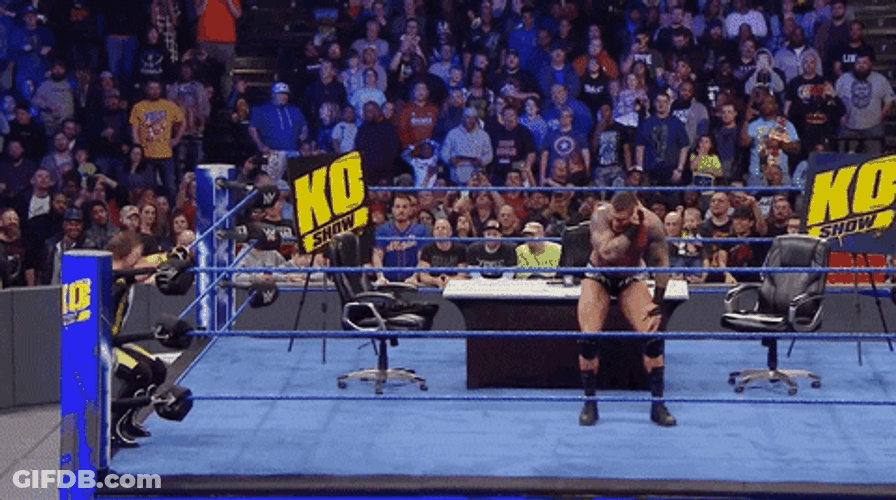 Randy Orton Dodging Opponent GIF