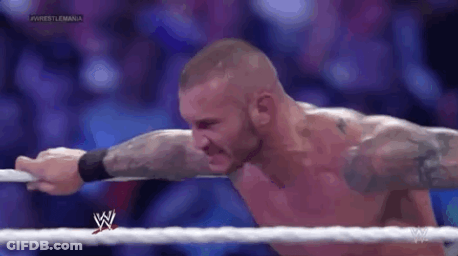 Randy Orton Double Knock Down GIF