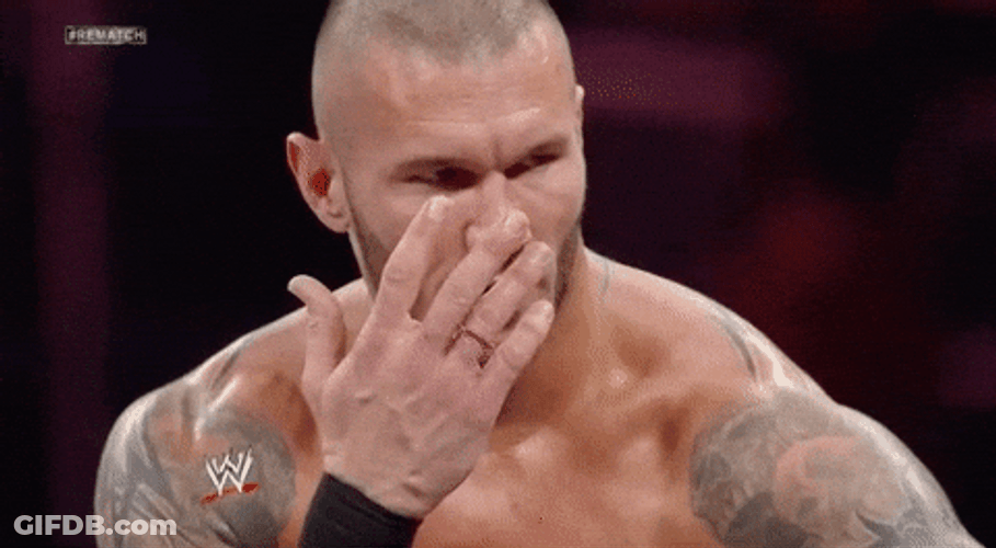 Randy Orton Hand Swaying On Face GIF