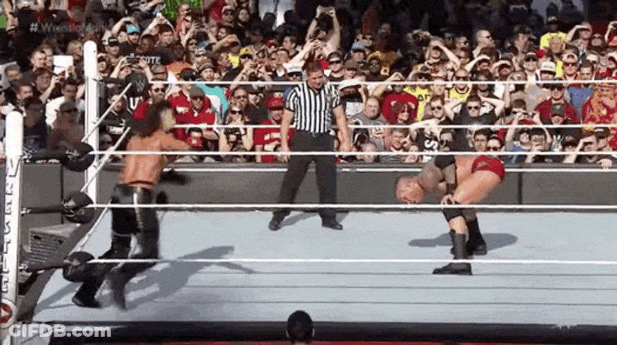 Randy Orton Intense Wrestling Match Up GIF