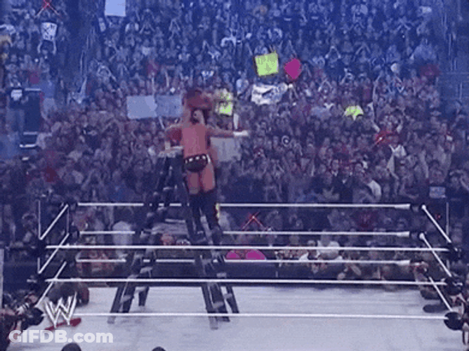 Randy Orton Ladder Dive GIF