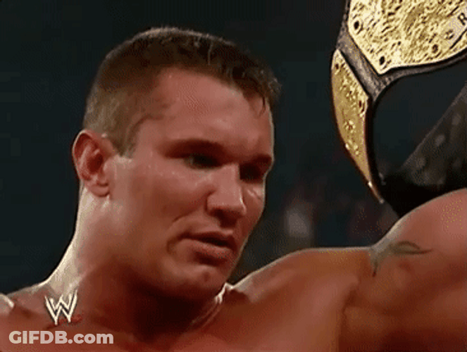Randy Orton Showing Off Championship Belt GIF