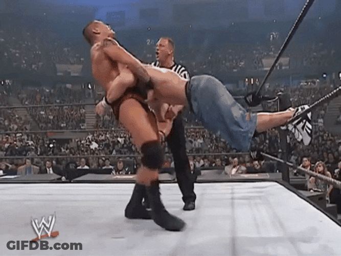 Randy Orton Toppling Opponent Down GIF