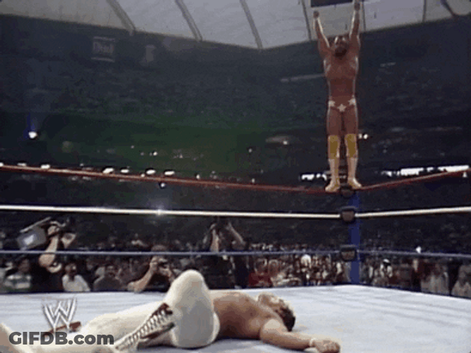 Randy Savage Jumping From Rope GIF