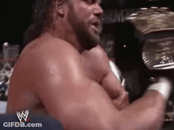 Randy Savage Kissing Championship Belt GIF