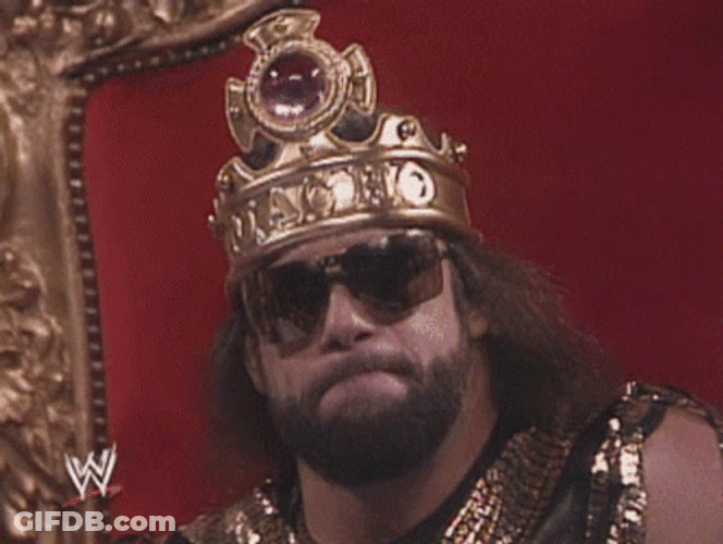 Randy Savage Sitting In Throne Nodding GIF