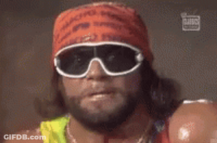 Randy Savage Throwing Shades Away GIF