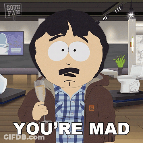 Randy South Park Holding Champagne GIF