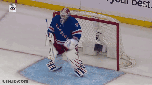 Rangers Goalie Jumping In Air GIF