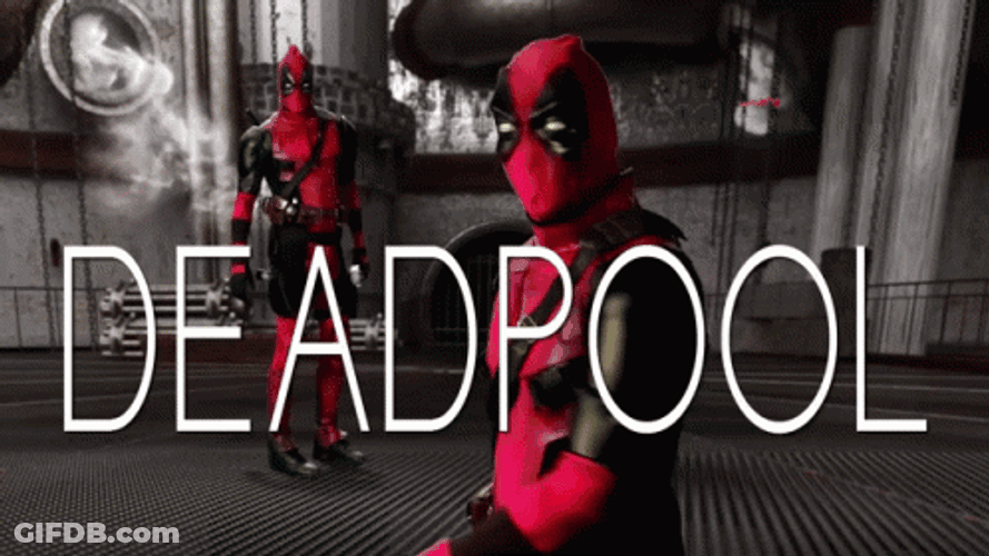 Rap Battle Deadpool Waving GIF
