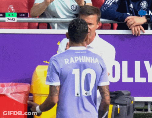 Raphinha Soccer Player Wearing Number 10 GIF