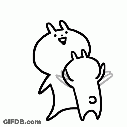 Rapid Throat Punch Kawaii Bunny GIF