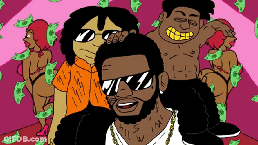 Rapper Gucci Mane Cartoon MV GIF
