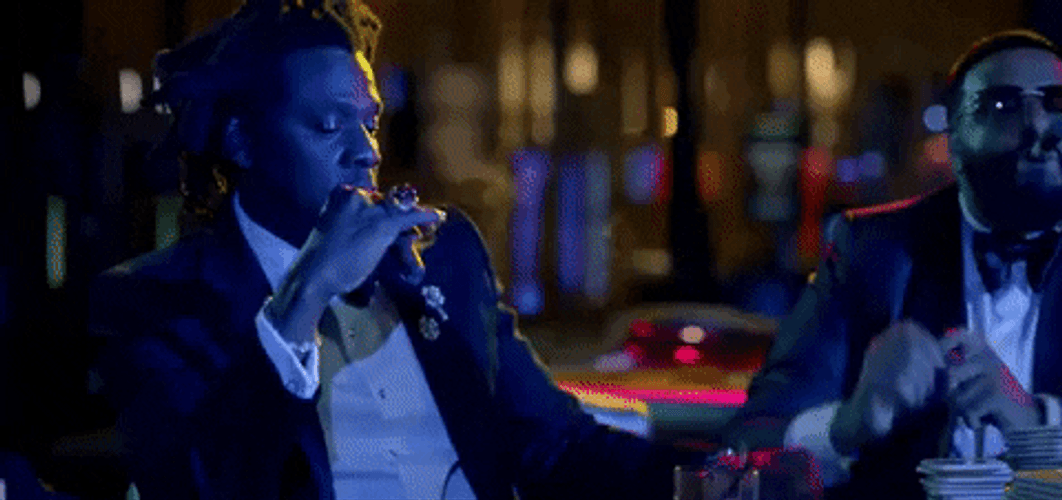 Rapper Jay-Z Smoking GIF