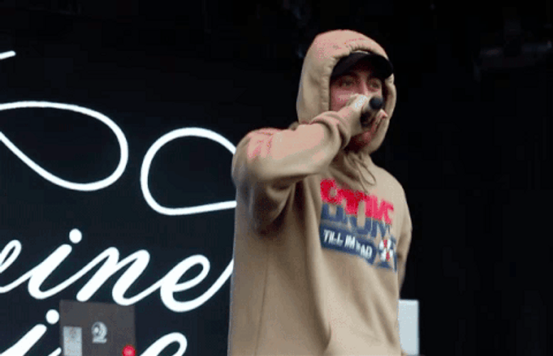 Rapper Mac Miller Singing GIF