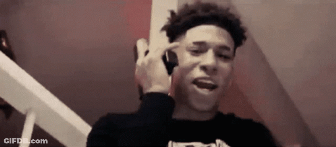 Rapper NLE Choppa Gun GIF