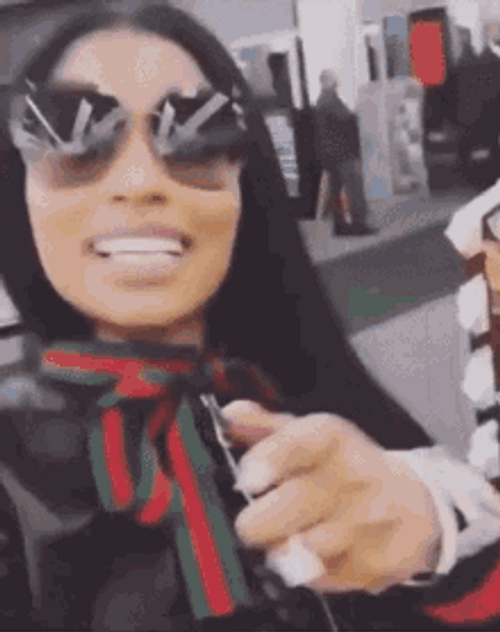 Rappers Nicki Minaj Laughing Out GIF