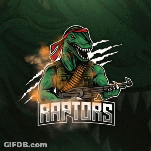 Raptor Holding Gun GIF
