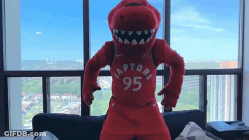 Raptors Mascot Dancing GIF