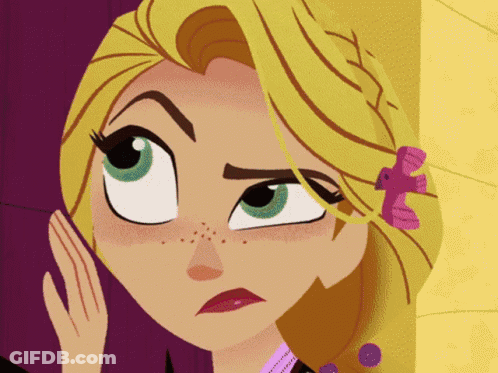 Rapunzel Close Up With Flower In Hair GIF