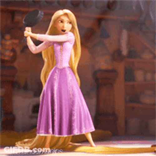 Rapunzel Disney Princess With Pan GIF