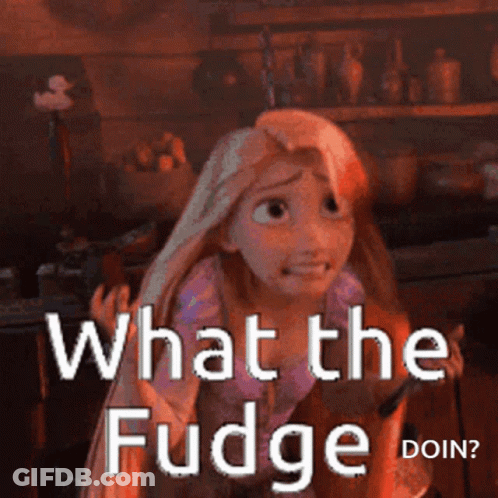 Rapunzel From Tangled Saying What The Fudge GIF