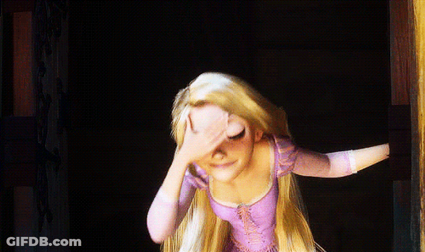 Rapunzel Hand Brushing Hair GIF
