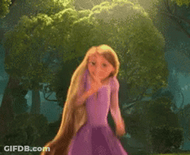 Rapunzel Jumping Happily GIF