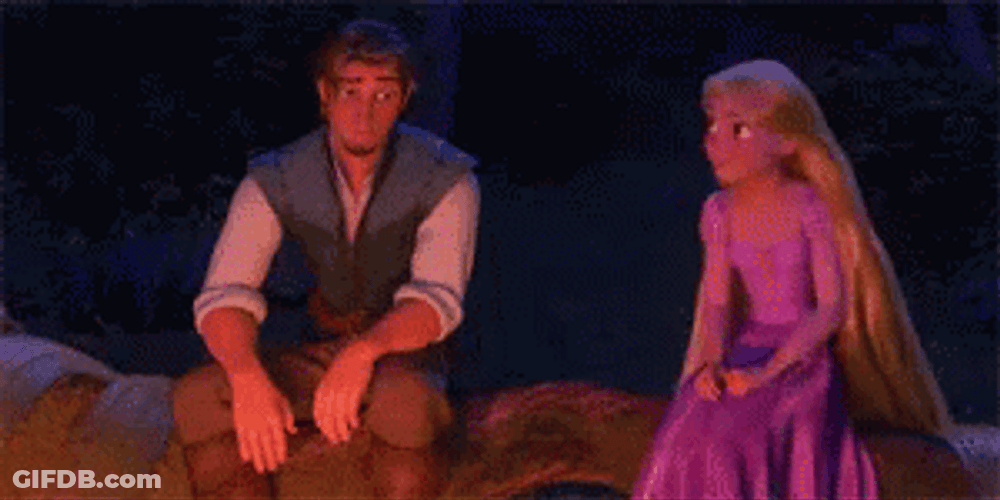 Rapunzel Listening To Flynn GIF